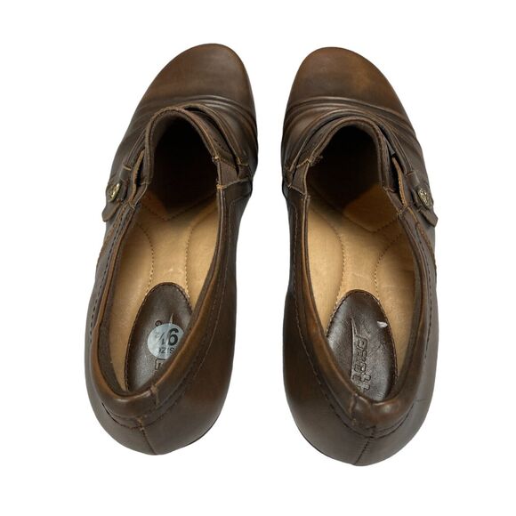 Earth Loafer Shoes Womens Sz 9.5D Maize Brown Leather Slip On Comfort Block Heel - Picture 9 of 16